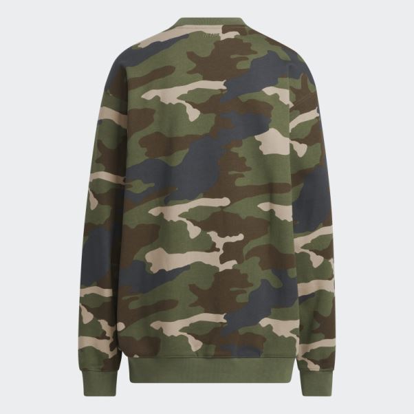Sweat Ras Du Cou à Poche Kangourou Imprimé Camouflage Adidas (tous Genres)