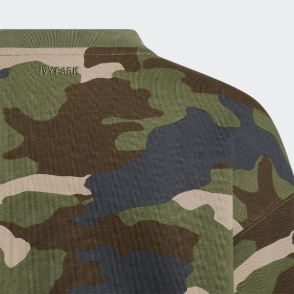Sweat Ras Du Cou à Poche Kangourou Imprimé Camouflage Adidas (tous Genres)