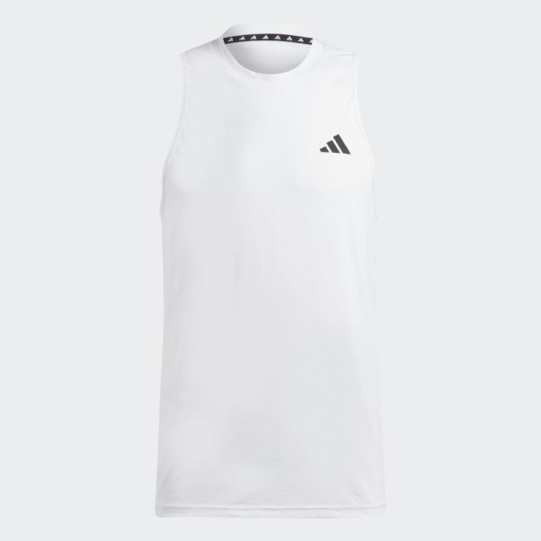 T-shirt Sans Manches Adidas Train Essentials Feelready Training Blanc