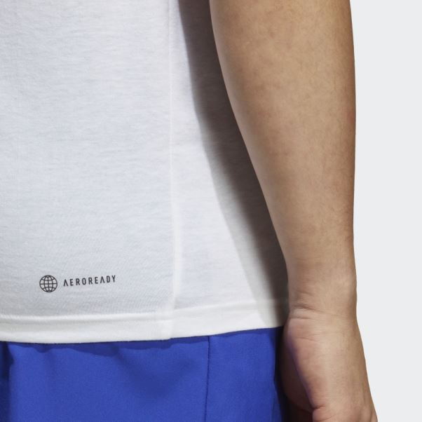 T-shirt Sans Manches Adidas Train Essentials Feelready Training Blanc
