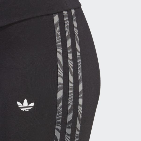 Adidas Legging Imprimé Animal Abstrait Noir