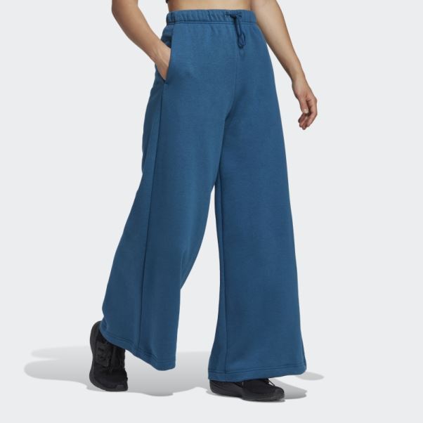 Adidas Marine Studio Lounge Pantalon Large En Molleton