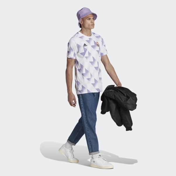 Adidas Maillot D'avant-match Real Madrid Blanc