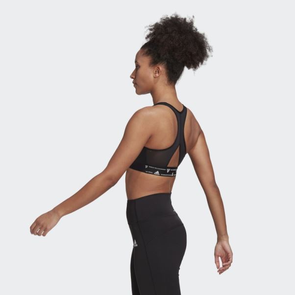 Soutien-gorge Adidas Powerreact Training Medium-support Noir