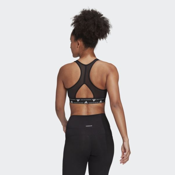Soutien-gorge Adidas Powerreact Training Medium-support Noir