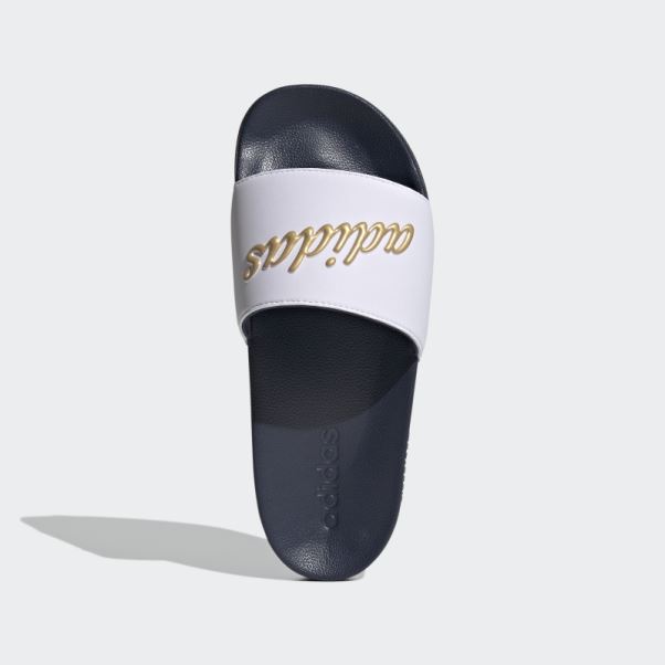 Adidas Adilette Shower Slides Or Métallisé