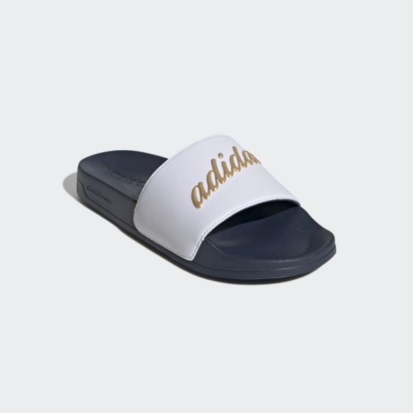 Adidas Adilette Shower Slides Or Métallisé