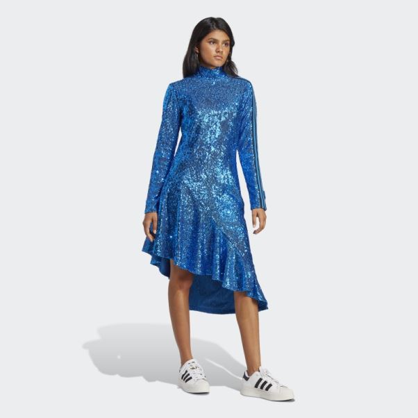 Oiseau Bleu Robe à Sequins Adidas Version Bleue