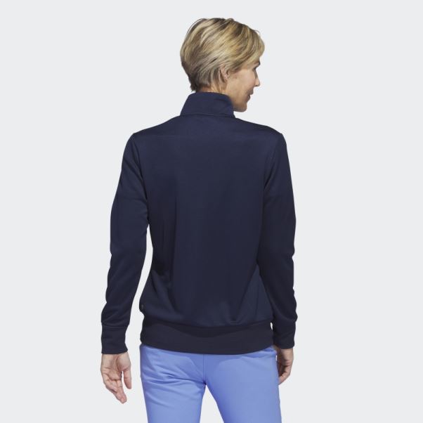 Veste Zippée Texturée Bleu Marine Adidas
