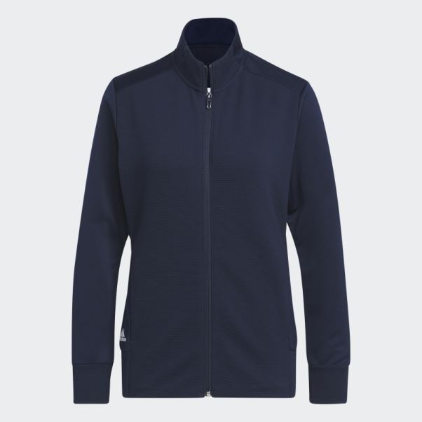 Veste Zippée Texturée Bleu Marine Adidas