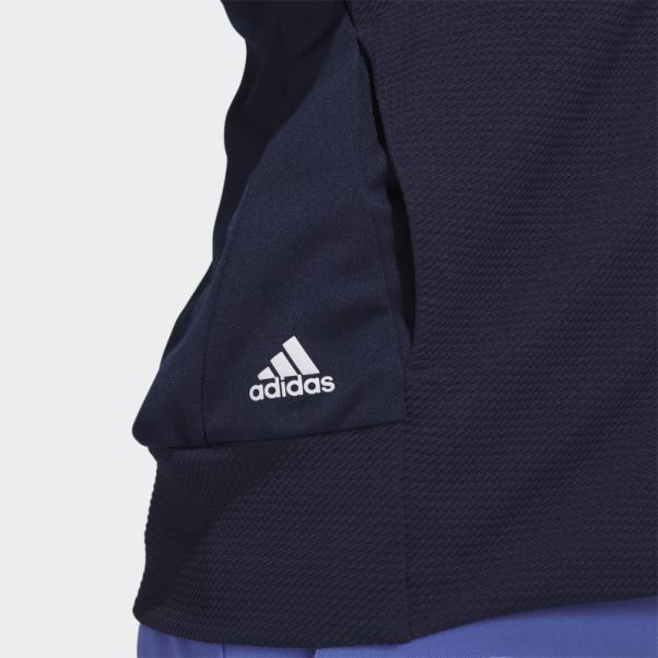 Veste Zippée Texturée Bleu Marine Adidas