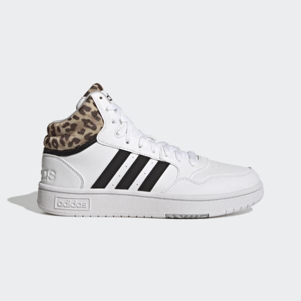 Baskets Blanches Hoops 3.0 Mid Classiques Adidas