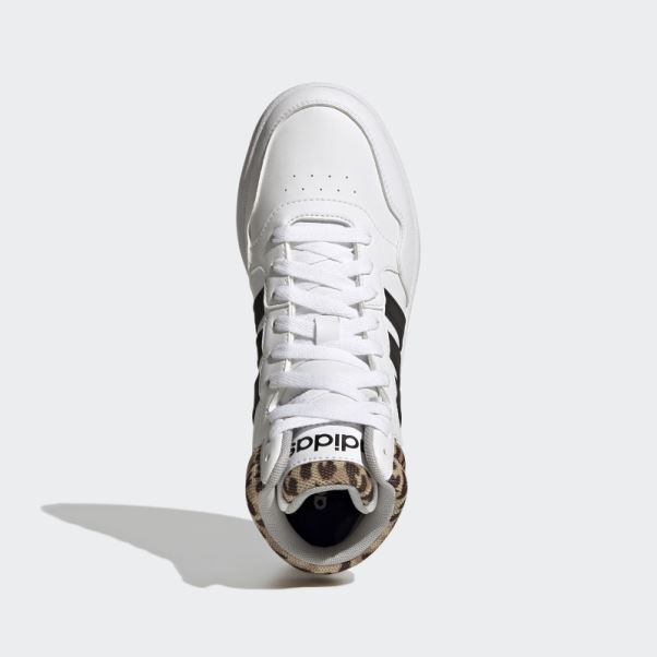 Baskets Blanches Hoops 3.0 Mid Classiques Adidas