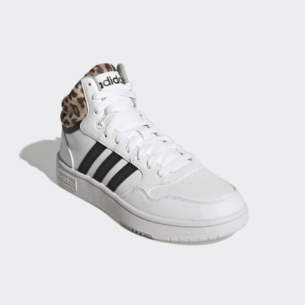 Baskets Blanches Hoops 3.0 Mid Classiques Adidas
