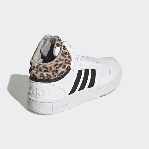 Baskets Blanches Hoops 3.0 Mid Classiques Adidas