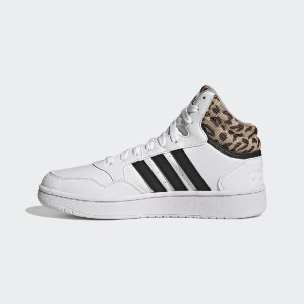 Baskets Blanches Hoops 3.0 Mid Classiques Adidas