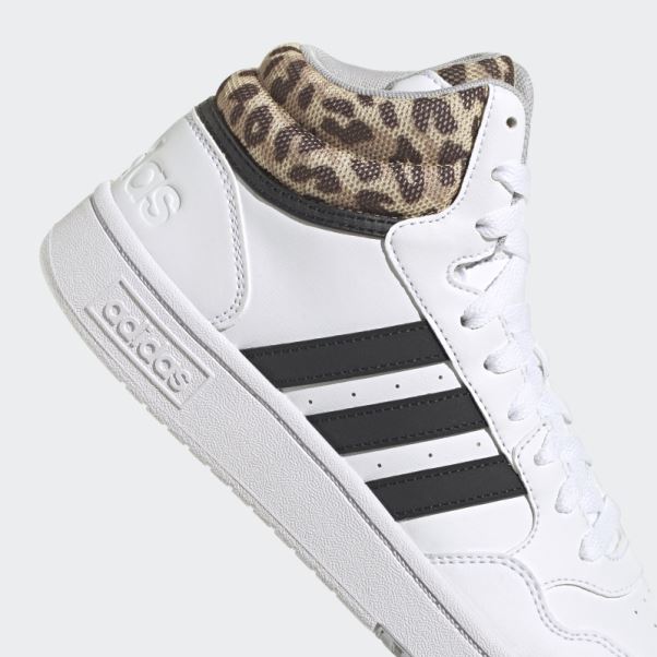 Baskets Blanches Hoops 3.0 Mid Classiques Adidas