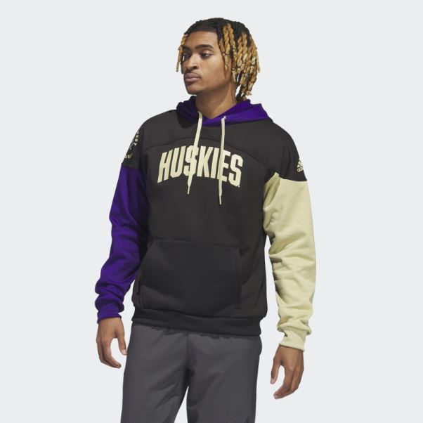 Huskies Stadium Sweat à Capuche Noir Adidas