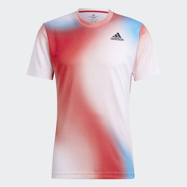 Adidas Melbourne Tennis Freelift T-shirt Imprimé Blanc