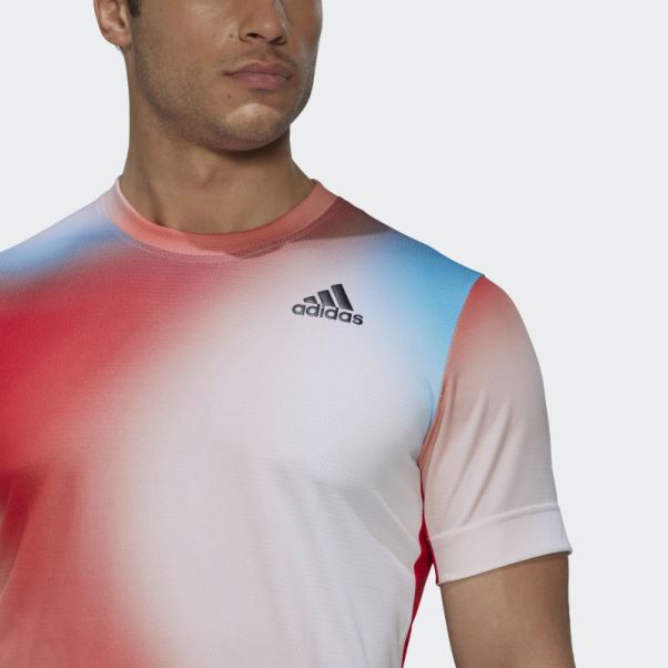Adidas Melbourne Tennis Freelift T-shirt Imprimé Blanc