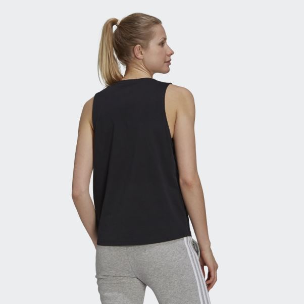 Adidas Essentials Débardeur Gros Logo Blanc