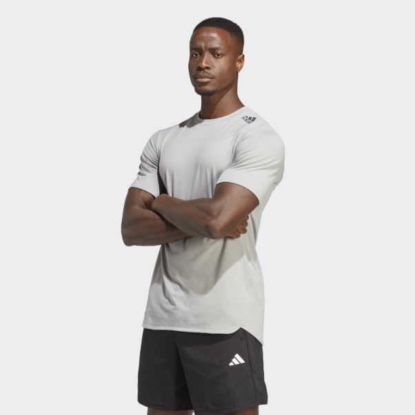 Conçu Pour L'entraînement Tee Mgh Solide Gris Adidas Fashion