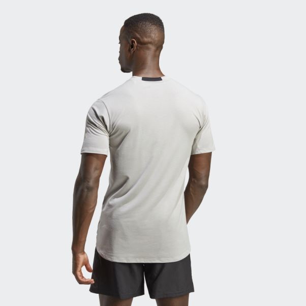 Conçu Pour L'entraînement Tee Mgh Solide Gris Adidas Fashion