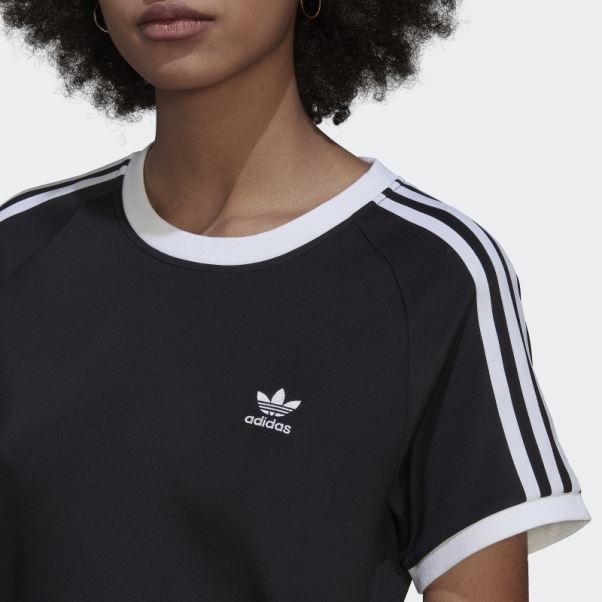 Adidas Adicolor Classics Slim 3-stripes T-shirt Noir