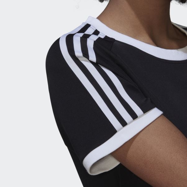 Adidas Adicolor Classics Slim 3-stripes T-shirt Noir