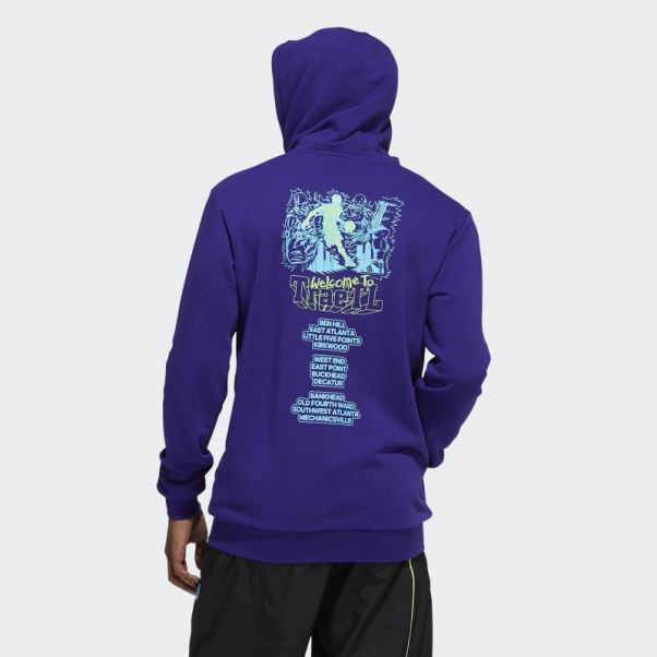 Sweat à Capuche Adidas Trae Violet