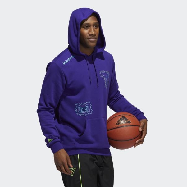 Sweat à Capuche Adidas Trae Violet