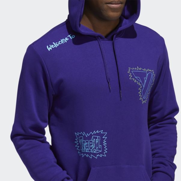 Sweat à Capuche Adidas Trae Violet