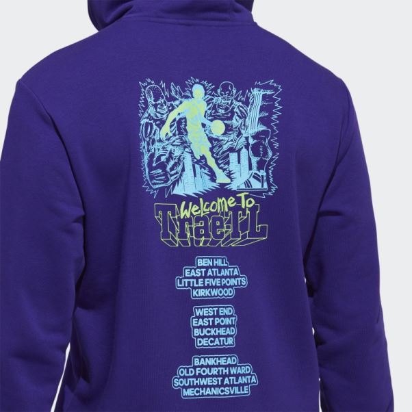 Sweat à Capuche Adidas Trae Violet