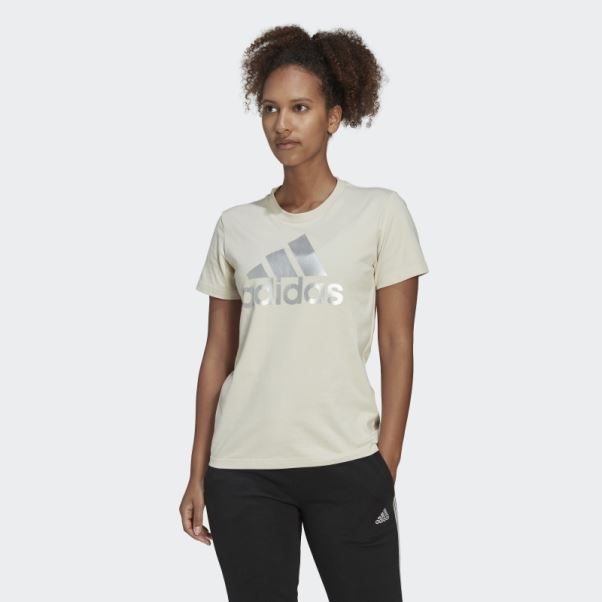 T-shirt Logo Adidas Essentials En Aluminium