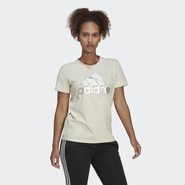 T-shirt Logo Adidas Essentials En Aluminium