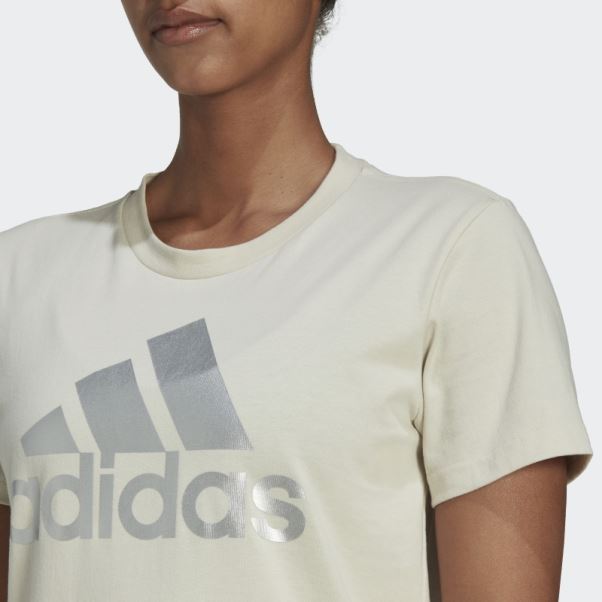 T-shirt Logo Adidas Essentials En Aluminium
