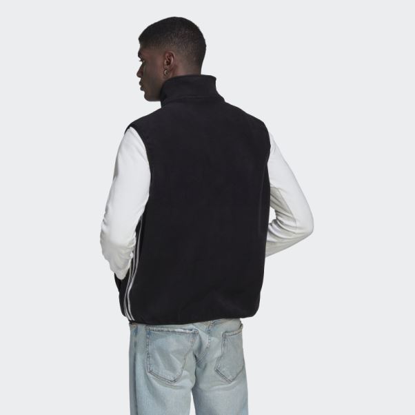 Veste Polaire Adidas Adicolor 3 Bandes Noir