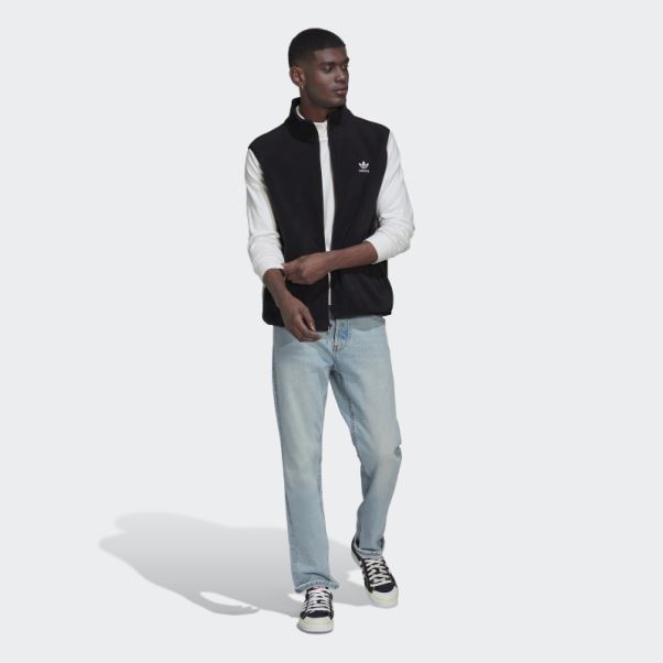 Veste Polaire Adidas Adicolor 3 Bandes Noir