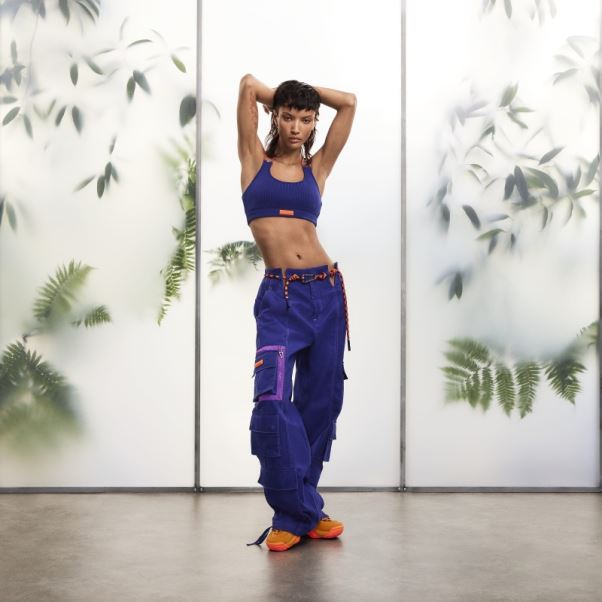 Brassière De Sport En Maille Adidas Indigo
