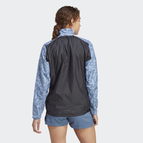 Veste Coupe-vent Adidas Terrex Trail Running Bleu Aube