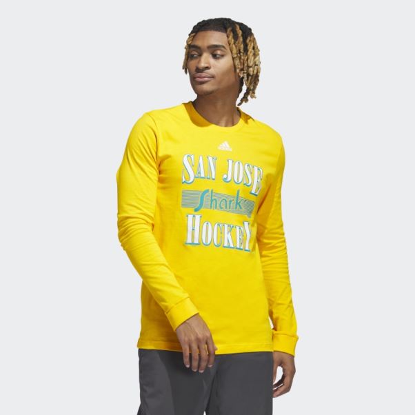 Requins Meneur De Jeu T-shirt à Manches Longues Colleg Or Adidas