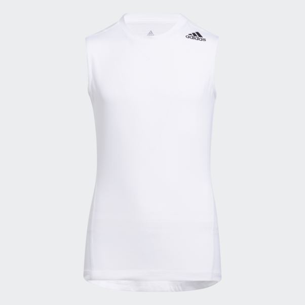 Top Sans Manches Techfit Blanc Adidas