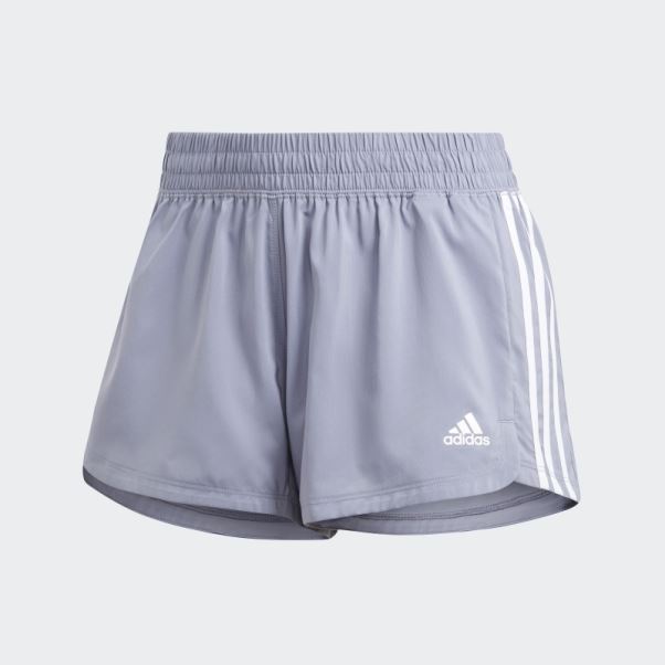 Short Tissé à 3 Bandes Adidas Pacer Violet Argenté