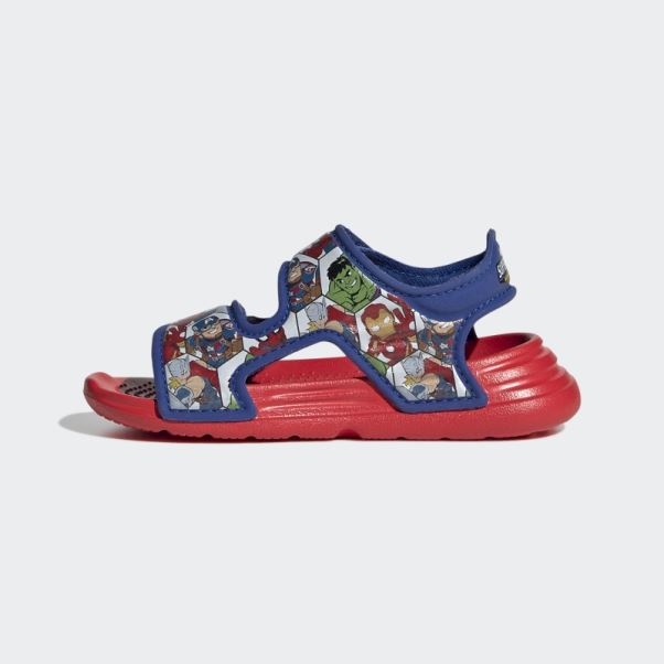Adidas X Marvel Altaswim Super Hero Aventures Sandales Mode Rouge