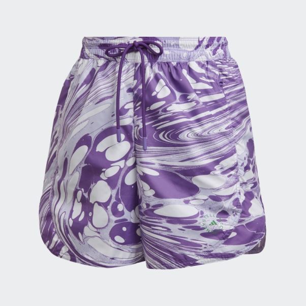 Adidas By Stella Mccartney Short D'entraînement Imprimé Truepurpose Blanc Mode