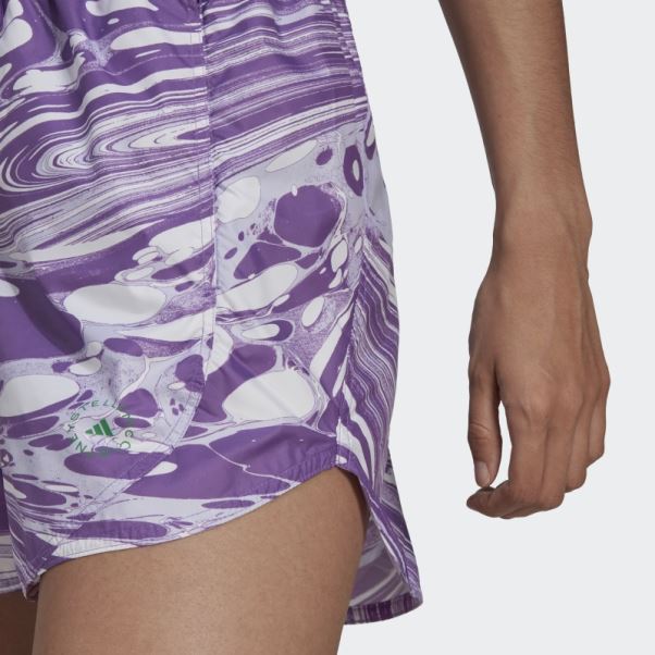 Adidas By Stella Mccartney Short D'entraînement Imprimé Truepurpose Blanc Mode