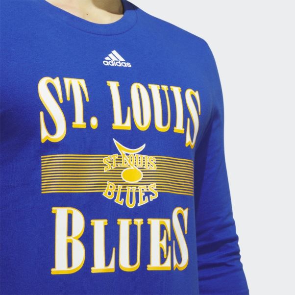 T-shirt à Manches Longues Adidas Bleu Royal Blues Playmaker