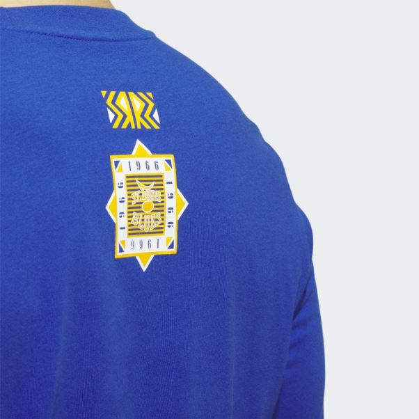 T-shirt à Manches Longues Adidas Bleu Royal Blues Playmaker