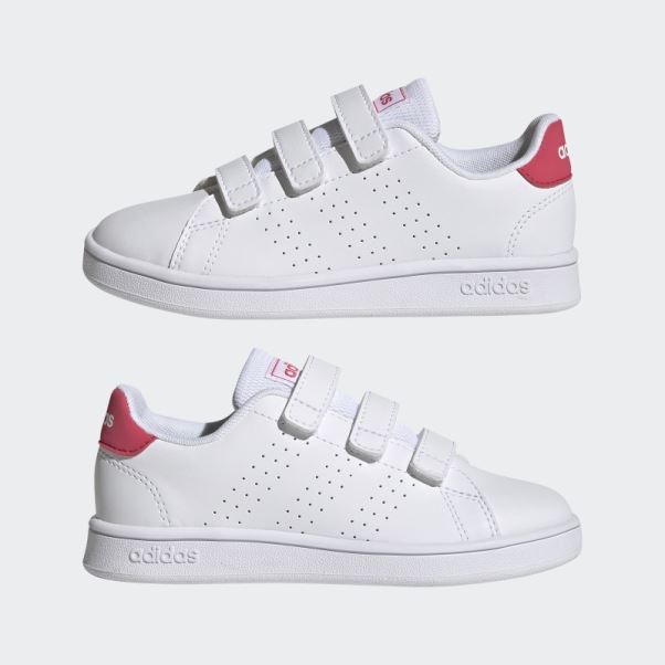 Chaussures à Scratch Adidas Avantage Court Lifestyle Rose Vif