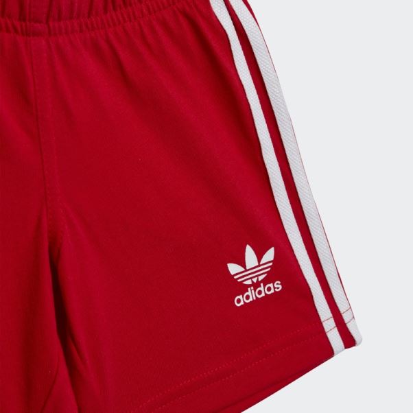 Adidas Trèfle Short Tee Set écarlate